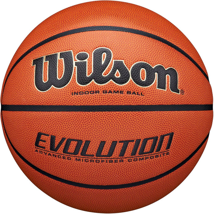 Wilson Evolution Indoor Game Basketball – Premium Composite Leather Basketball | Official Size - RiseLoaf