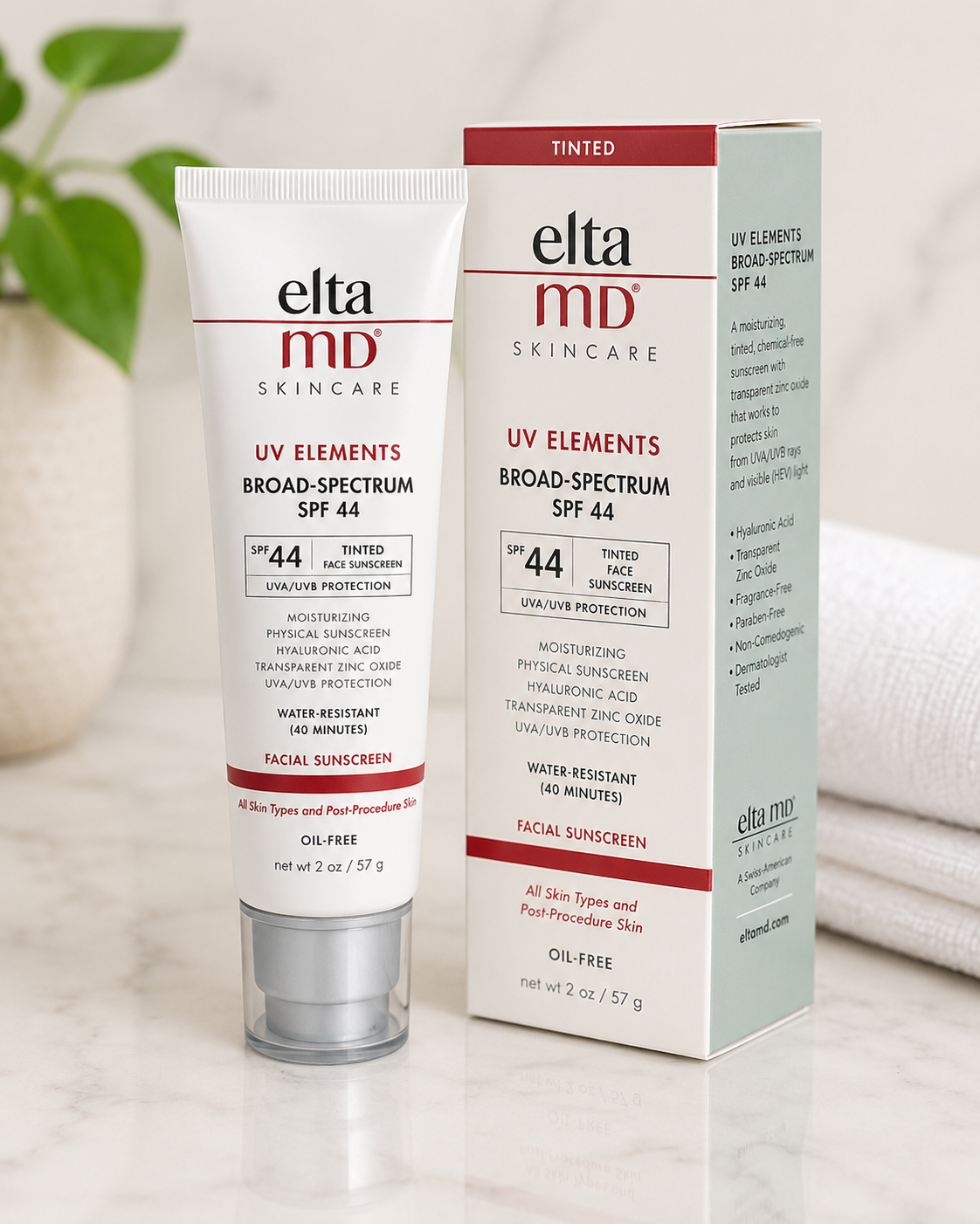 EltaMD UV Elements Tinted Facial Sunscreen SPF 44 2 oz – Pack of 2 with Box - RiseLoaf