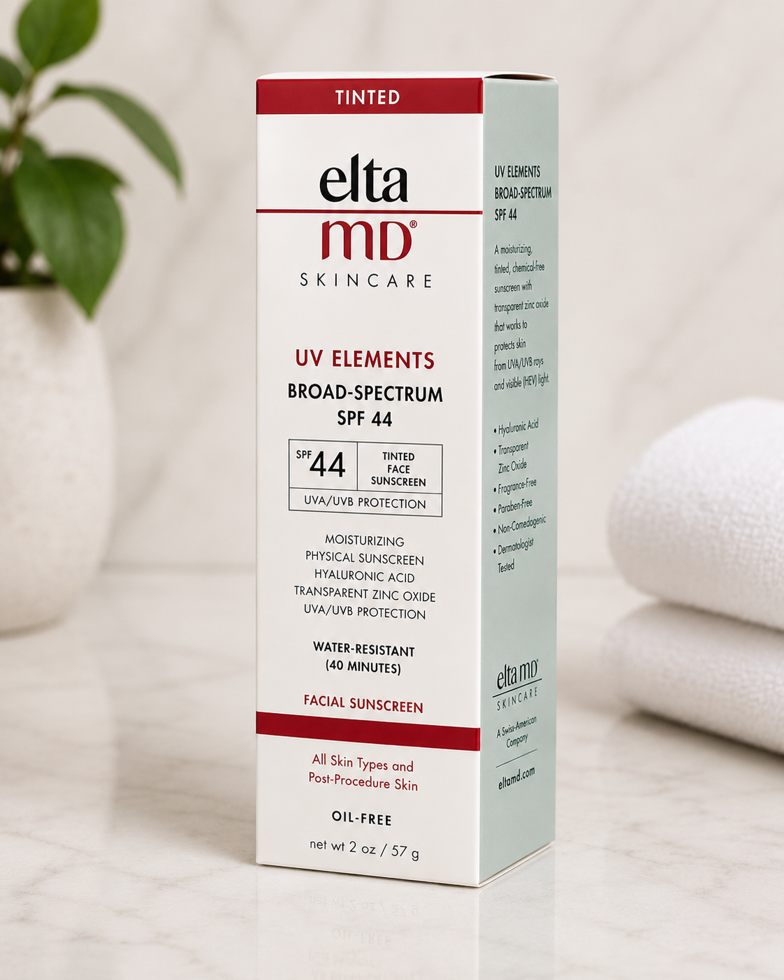 EltaMD UV Elements Tinted Facial Sunscreen SPF 44 2 oz – Pack of 2 with Box - RiseLoaf