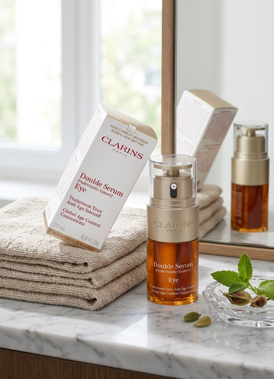 Clarins Double Serum Eye Global Age Control Concentrate 20ml / 0.6 oz – New in Box - RiseLoaf