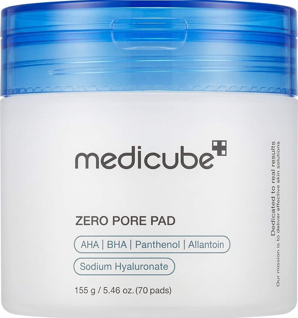Medicube Zero Pore Pads 2.0 – Dual-Textured Exfoliating Facial Toner Pads, 70 Count
