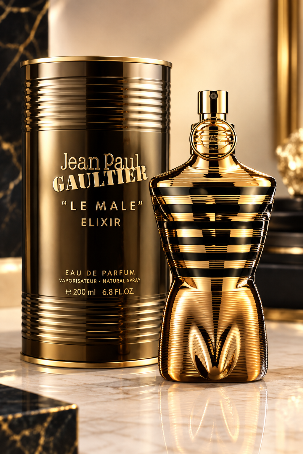 Jean Paul Gaultier Le Male Elixir Eau de Parfum 6.8 oz / 200 ml – New & Sealed in Tin