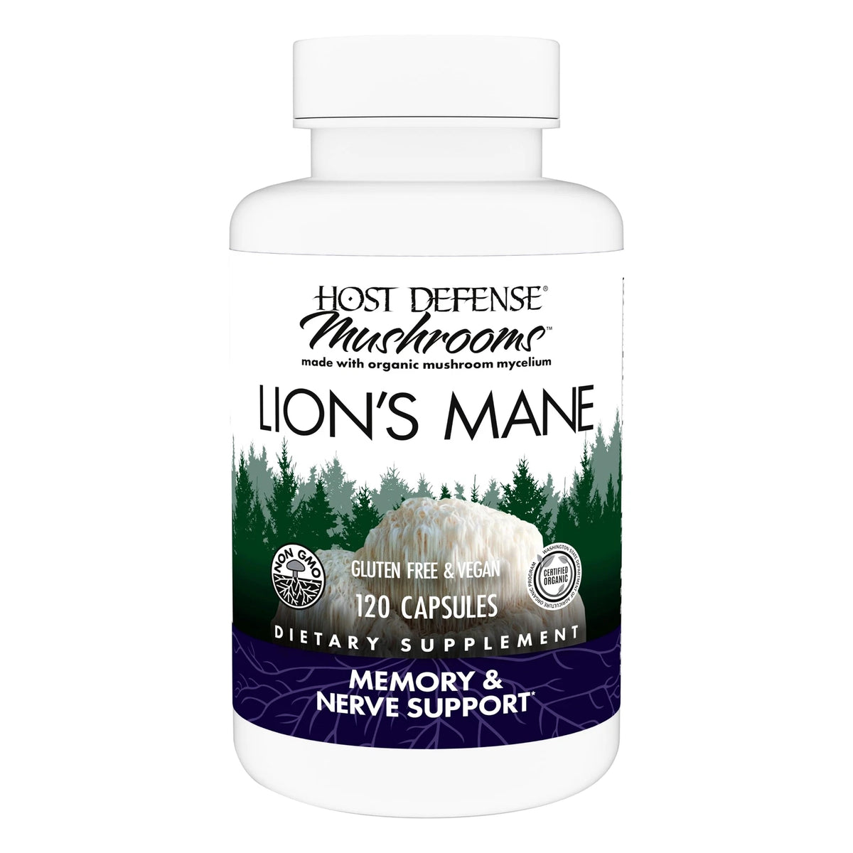 Lion’s Mane Mushroom Capsules – Brain & Focus Support Supplement (120 Count) - RiseLoaf