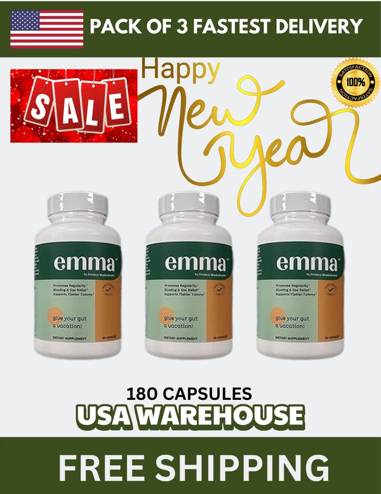 Emma Relief Gut Health Supplement – 3 Pack (180 Capsules) | KONSCIENS KETO - RiseLoaf
